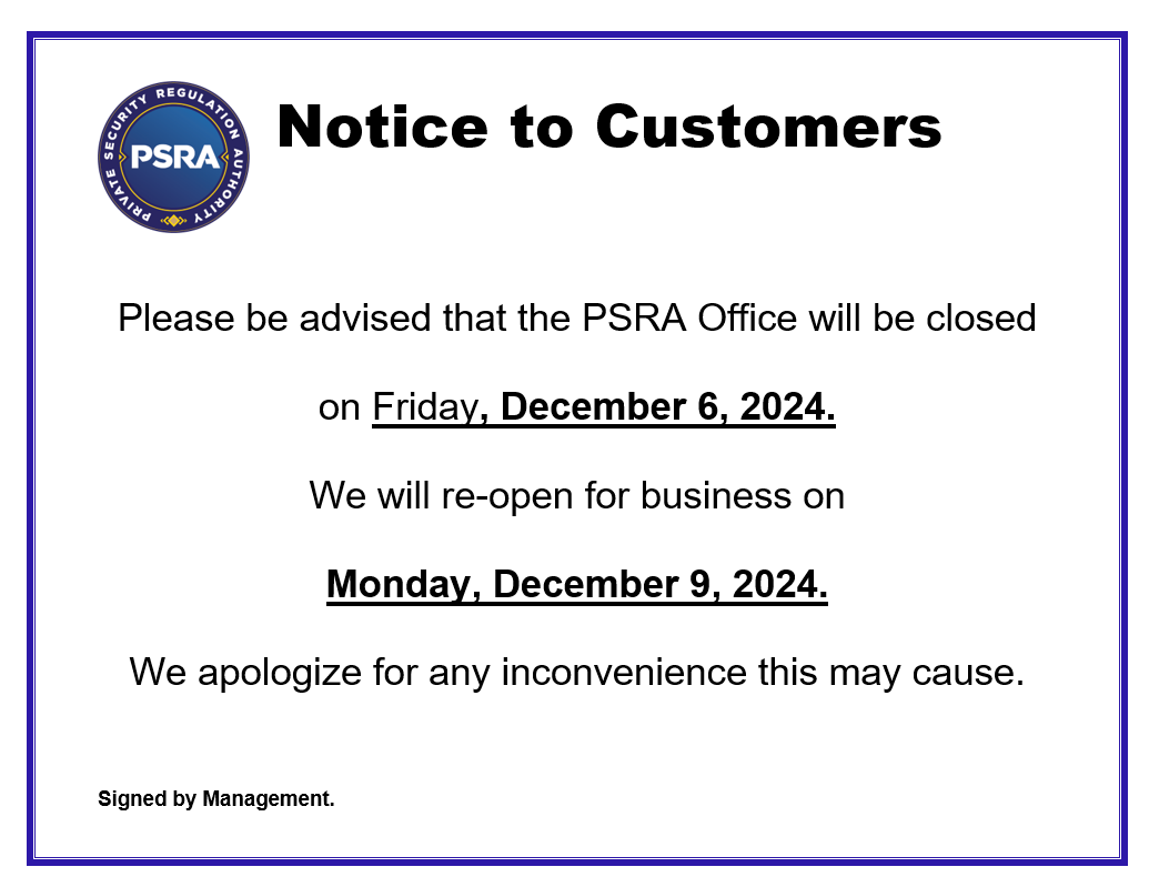 Closure_Notice December 6 , 2024