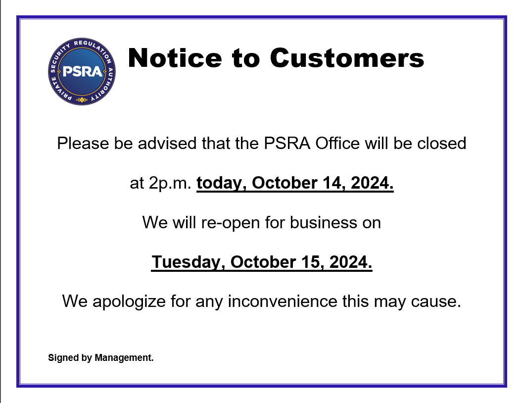 Closure_Notice October 14 , 2024