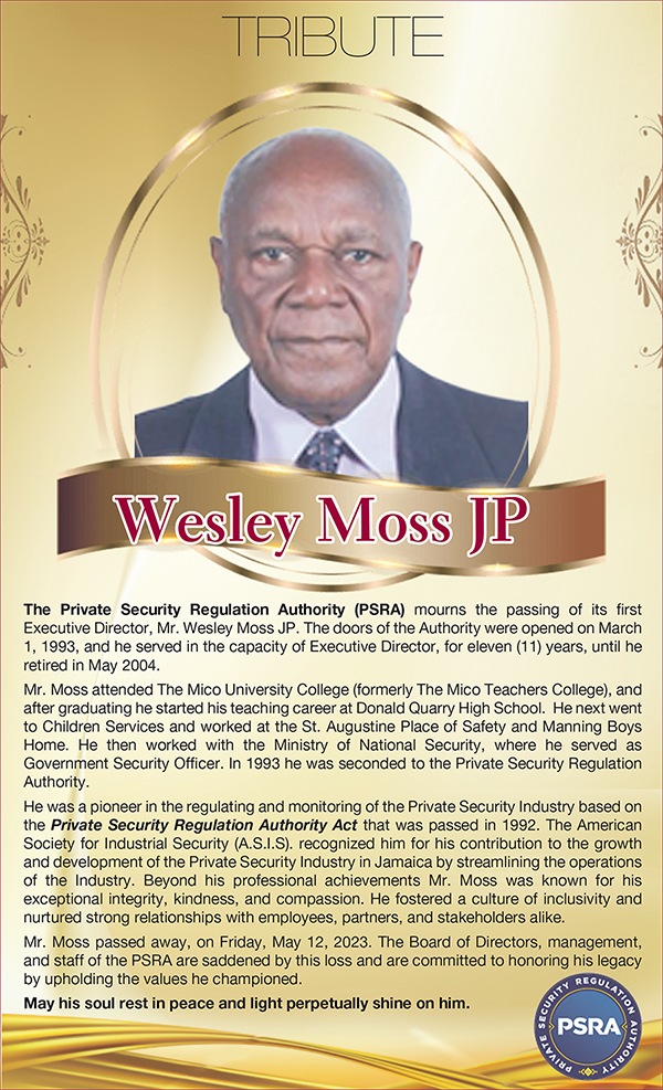 Wesley Moss Memorial PSRA